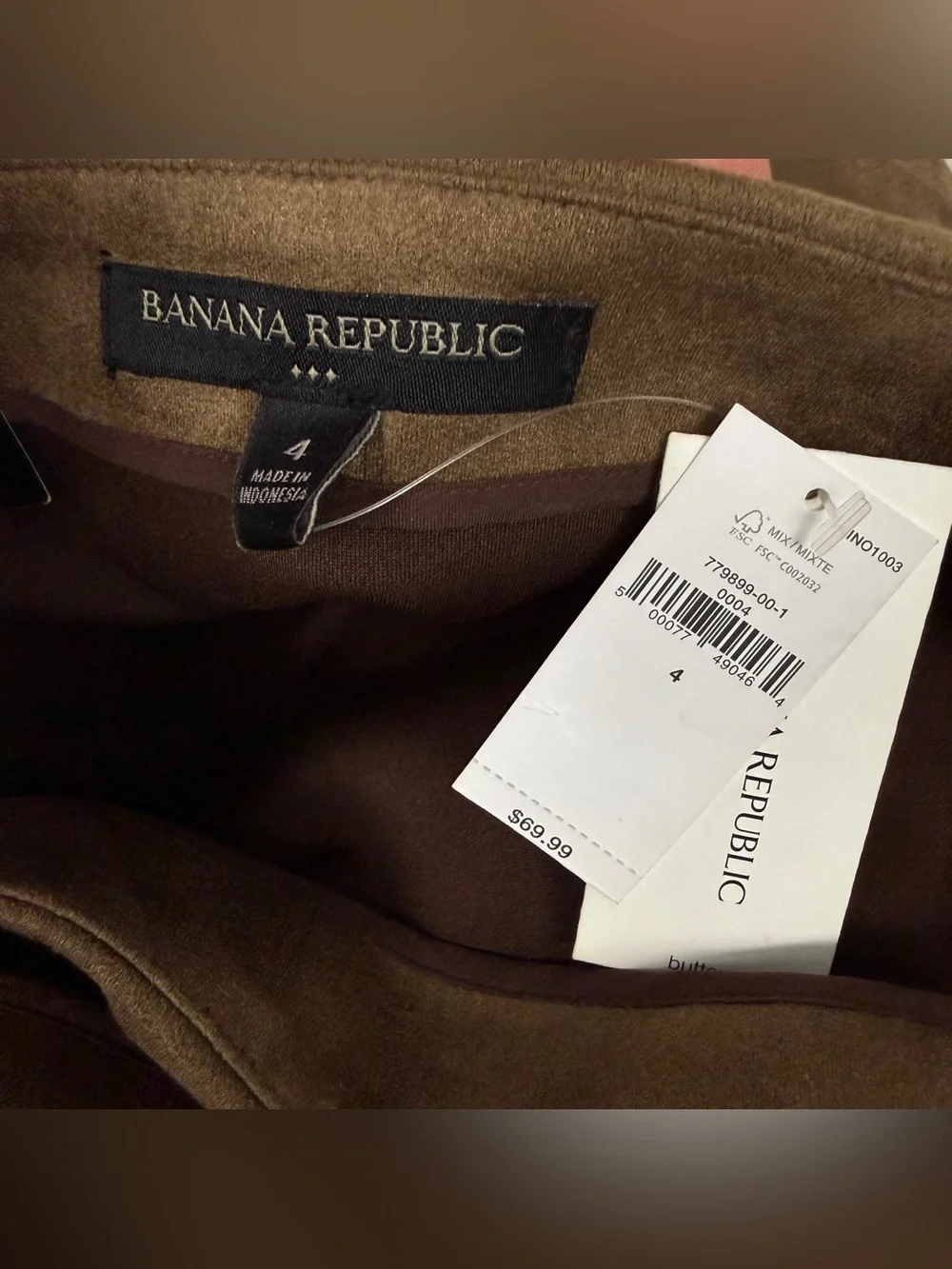 Banana Republic Faux Suede Wrap Skirt